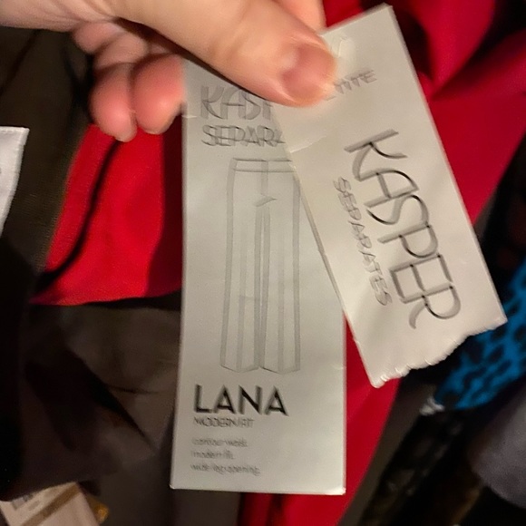 Kasper Separates NEW Crimson Red Lana Petite Coordinates Dress Pants, 16P - Picture 4 of 7